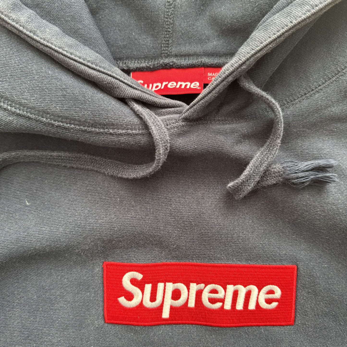 Supreme Boxlogo Hoodie Navy Red FW16
