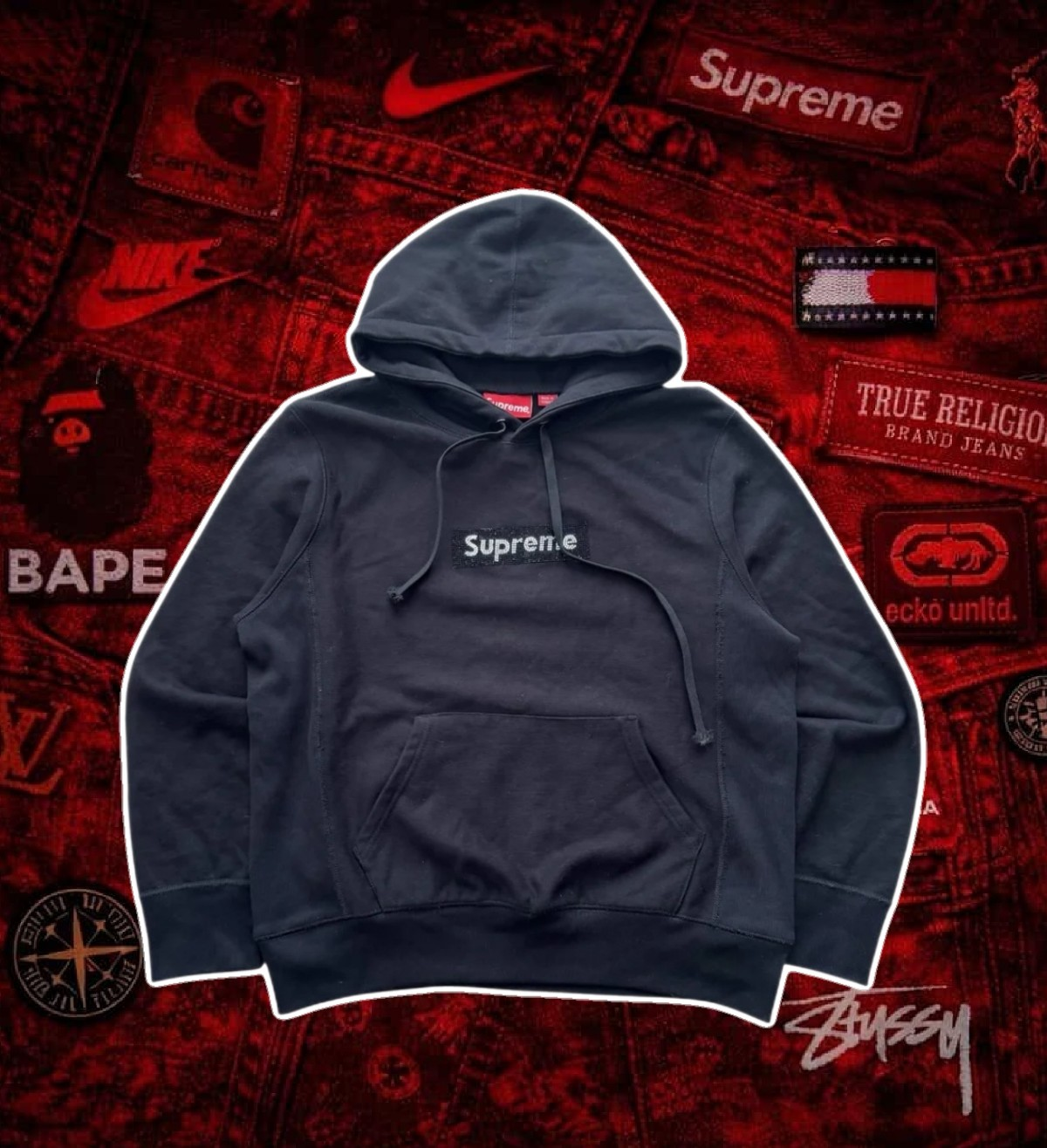 Supreme x Swarovski Hoodie (Black)