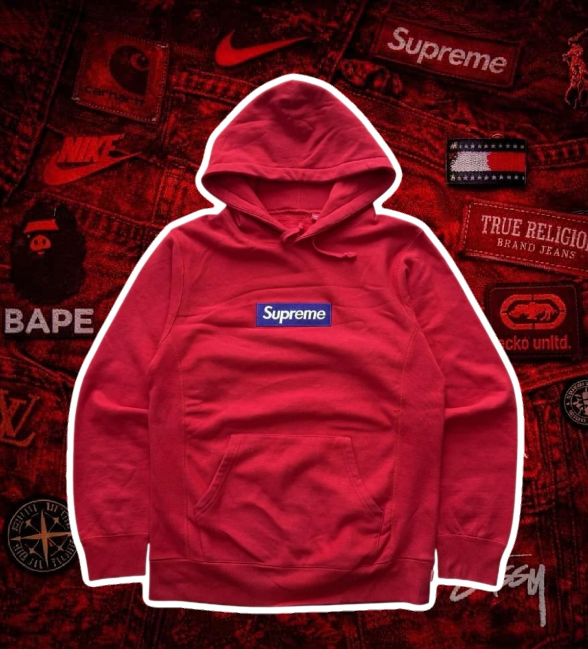 Supreme Purple Boxlogo Hoodie FW17