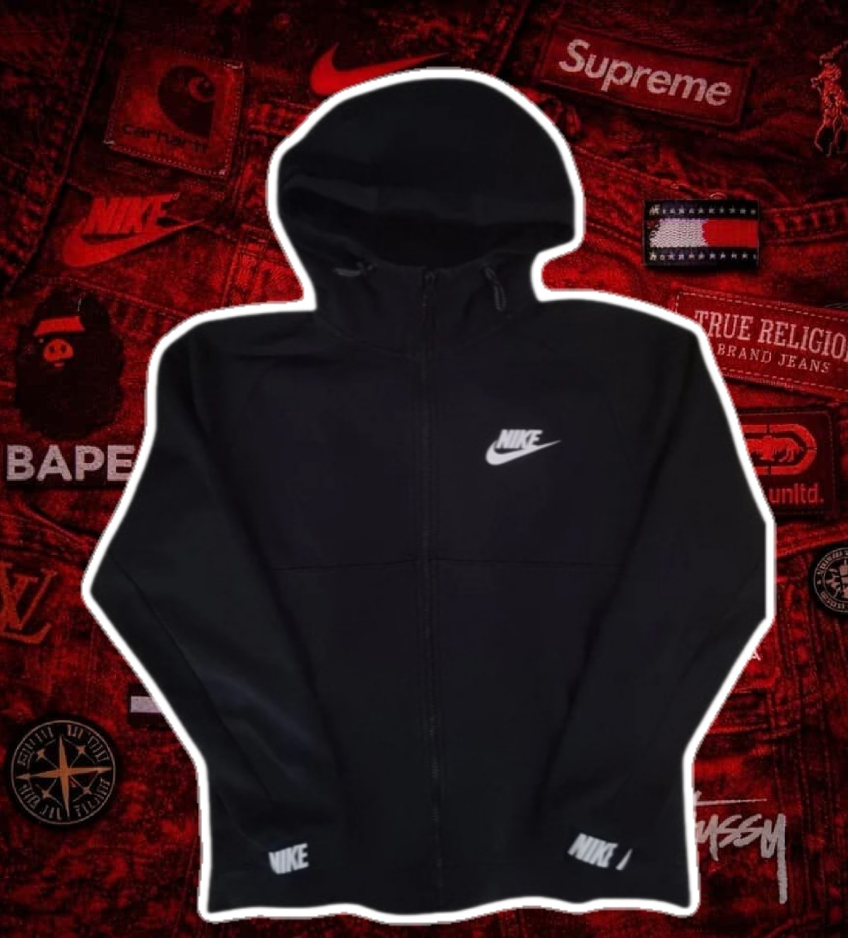 Nike горнище с цип