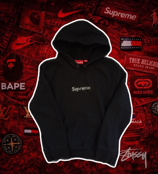 Supreme x Swarovski box logo hoodie